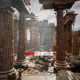 UE5 Unreal Realistic Ancient Ruins Broken Bricks Broken Stone Pillars Dead Tree Model Material Scene