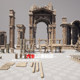 UE5 Unreal Realistic Ancient Ruins Broken Bricks Broken Stone Pillars Dead Tree Model Material Scene