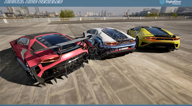 UE5 unreal realistic supercar material controllable racing car Drivable Cars Supercar