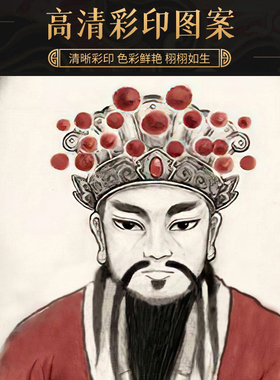 保生大帝神像实木相框挂画医神吴夲本草吴真人大道公公像家用摆件