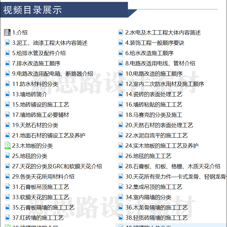 室内装修施工安装工艺教程设计装饰流程材料系统解析教学细节课程 - 图2