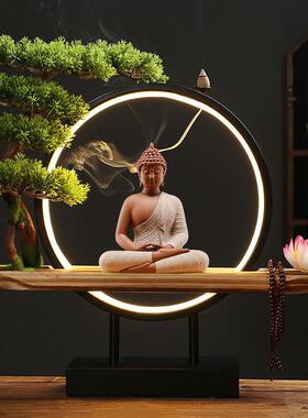 茹铭堂新中式禅意如来摆件家居