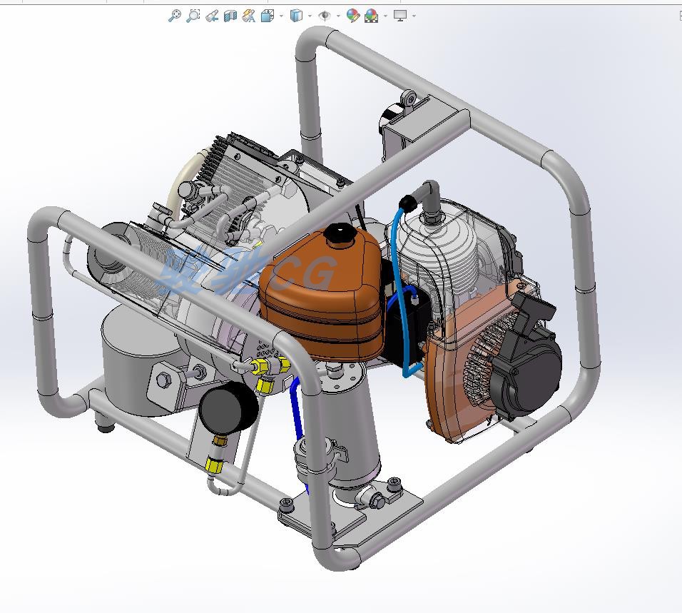 潜水泵压缩机solidworks工业设备3d三维模型机械图纸资料