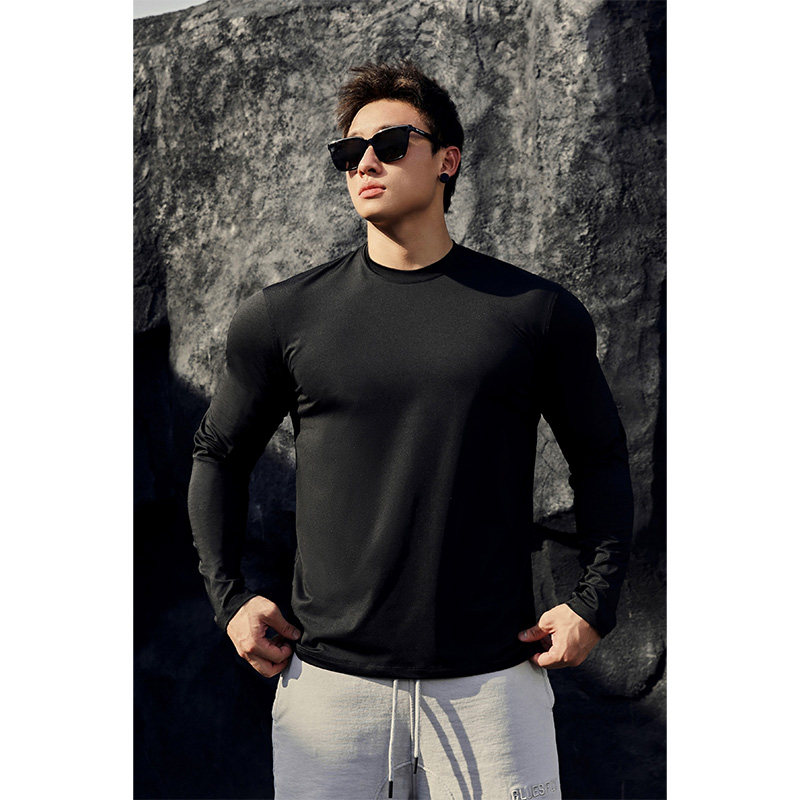 BLUESFLY运动长袖T恤男秋季高弹圆领速干健身衣服修身紧身打底衫,淘宝优惠券,粉丝福利购,淘宝优惠卷