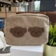 Export Japanese bag Ris Bear Three Rabbit Cartoon Corduroy Makeup Bag Decorative Storage Bag