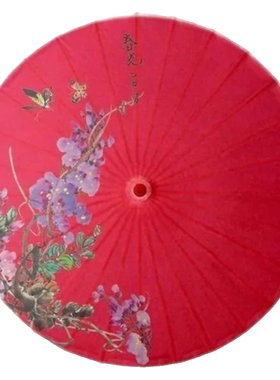 古典油纸伞红色花泸州非遗手工油纸伞装饰舞蹈表演花纸伞包邮伞