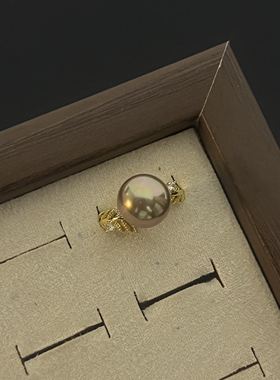 日常简约百搭饰品法式珍珠复古高级感戒指女小众指环素圈男女尾戒