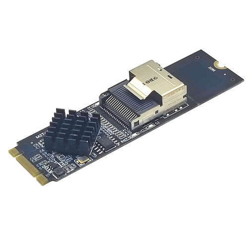 M2 KEY-M NVME PCI-E转4口SATA3.0扩展SFF-8087硬盘转接卡ASM1064 - 图3