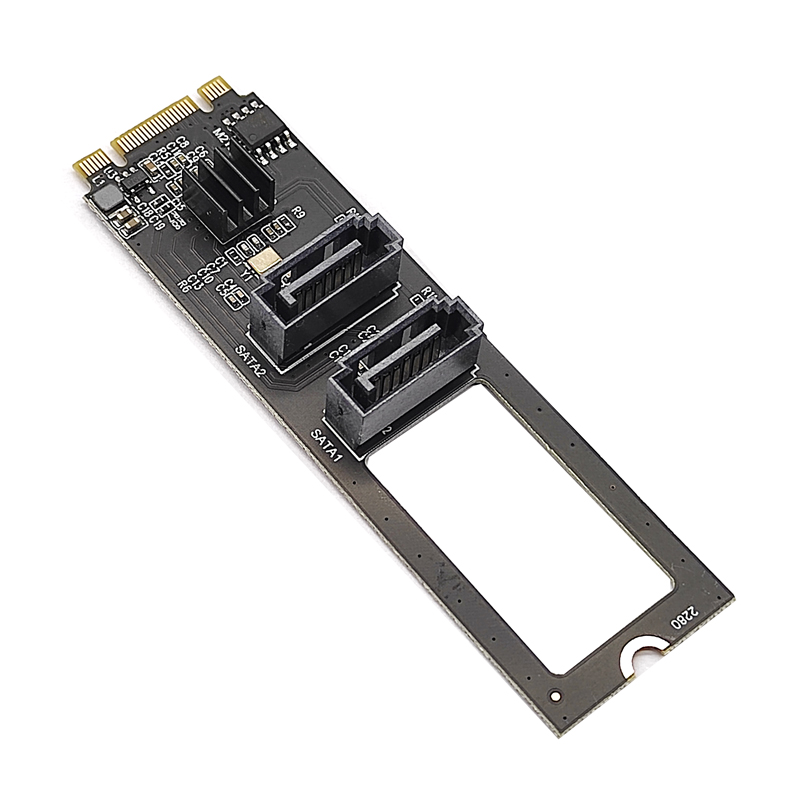 M2 KEY-M NVME PCI-E转SATA3.0扩展转硬盘转接卡免驱JMB582黑群 - 图3