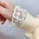 Chic wavy lace embroidered shirt winter bottoming shirt