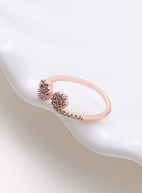 韩版潮流开口镶钻紧箍咒戒指 简约百搭齐天大圣指环指戒