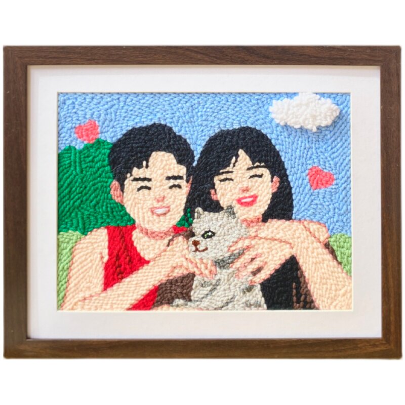 新婚礼物创意喜字戳戳绣照片定制礼品送男朋友结婚手工diy材料包,淘宝优惠券,粉丝福利购,淘宝优惠卷