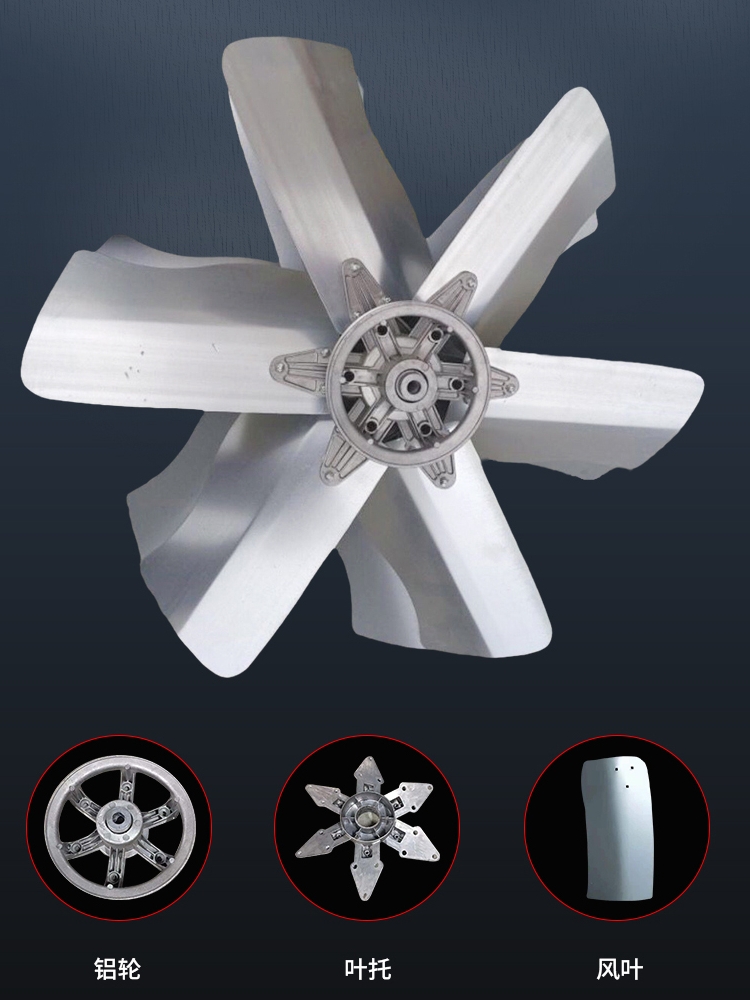 负压风机电机配件工业排风扇风叶零件大功率排气扇马达抽风换气扇-图2