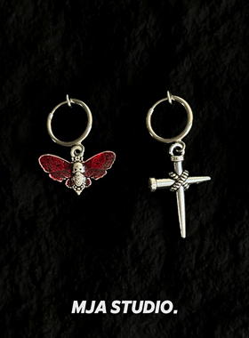 Vintage古着Mothskeleton耳饰