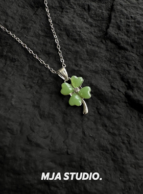 古着幸运cloverdew珍珠项链