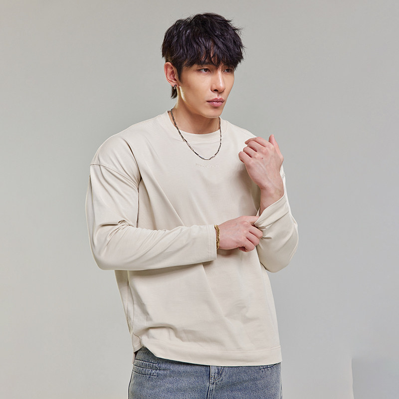 肌肉狗 长袖T恤男春季时尚美式绣花圆领宽松休闲训练服健身上衣,淘宝优惠券,粉丝福利购,淘宝优惠卷