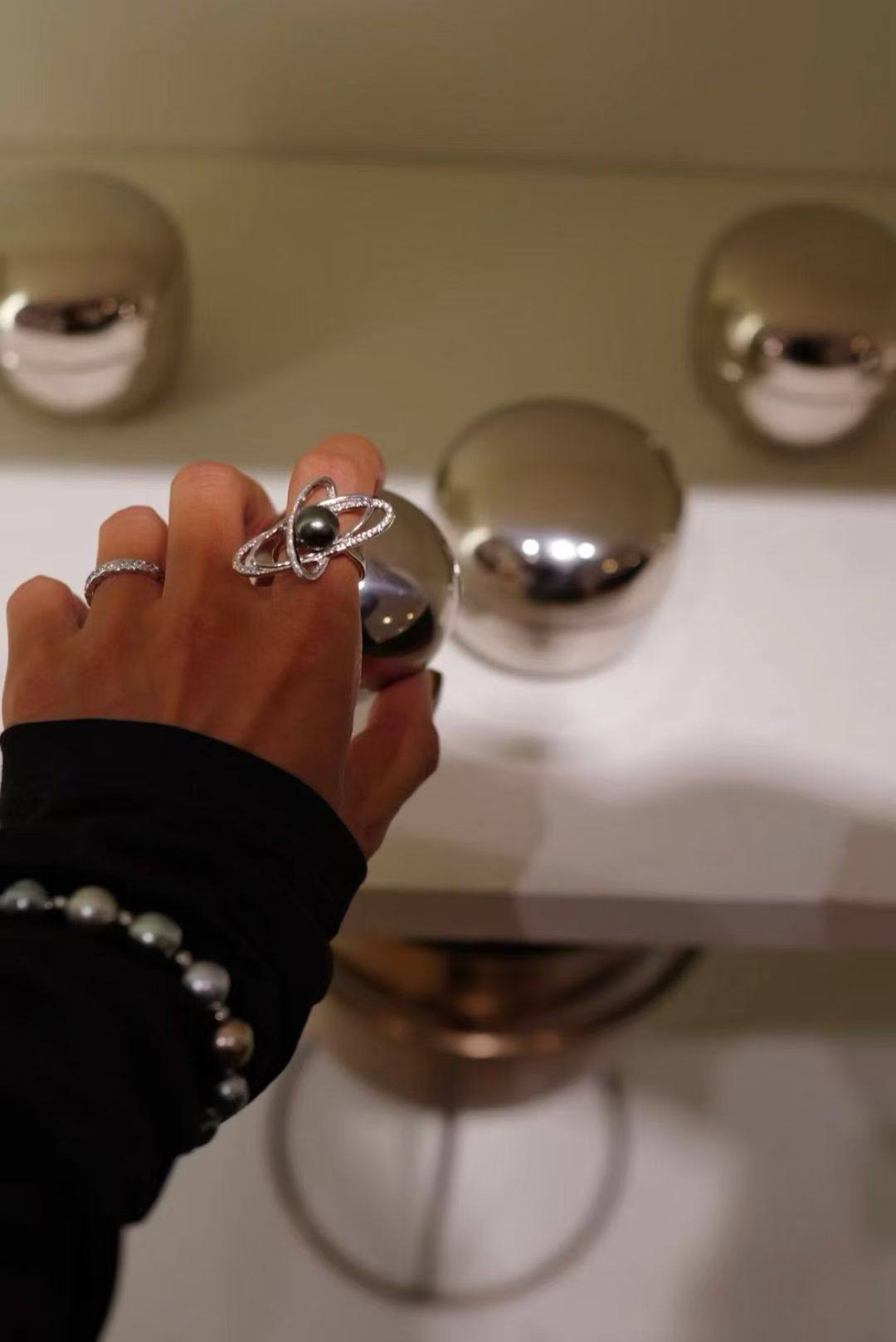 星球海水黑珍珠戒指9-10mm925银精工正圆无瑕高品质活口,淘宝优惠券,粉丝福利购,淘宝优惠卷