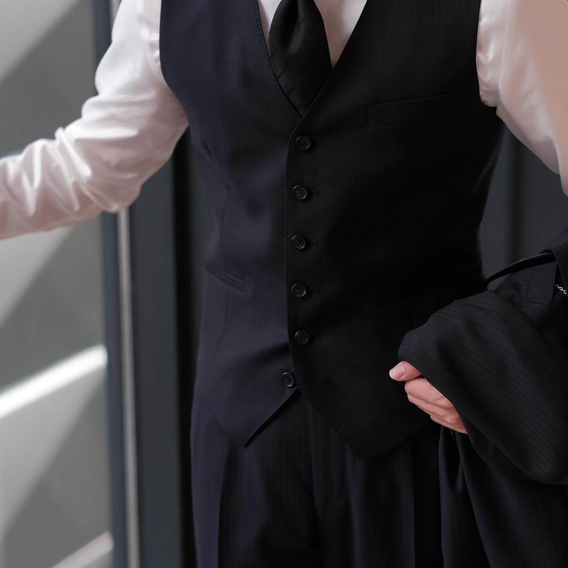 SEEKMITED藏蓝色暗纹V领背心修身羊毛男马甲,淘宝优惠券,粉丝福利购,淘宝优惠卷