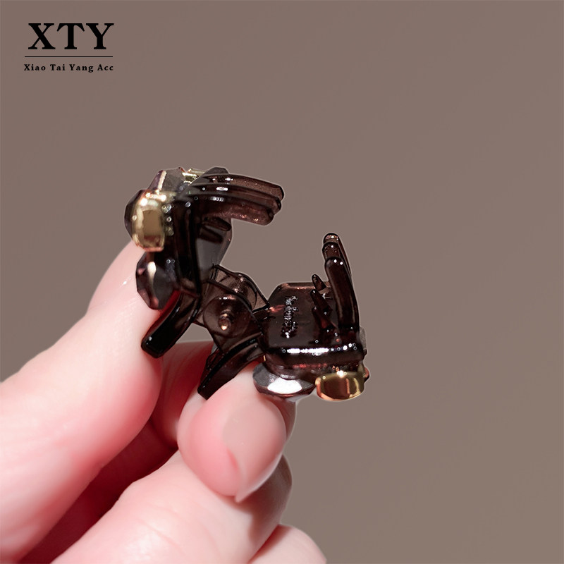 高级感日韩百搭2025新款粉紫色镶钻抓夹侧边夹气质时尚刘海夹发饰,淘宝优惠券,粉丝福利购,淘宝优惠卷