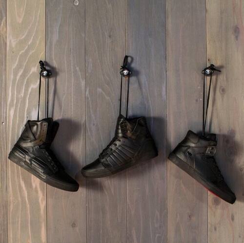 Supra Skytop2Ⅱ代全黑皱褶纹牛皮黑武士高街高帮男板鞋比伯同款 - 图0