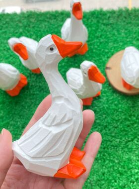 喜乐鸭拍照道具创意摆件