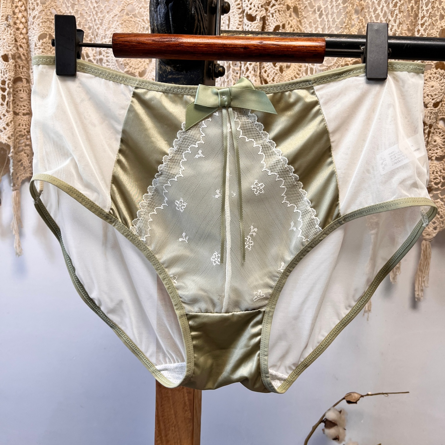 三条包邮大码薄款法式性感裤头女生胖m舒适网纱三角内裤130-230斤 - 图3