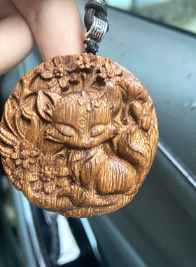 桃木夸张波西米亚风项链饰品现货