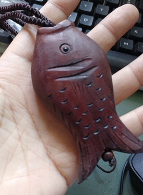 天然桃木手工雕刻钉珠项圈毛衣链