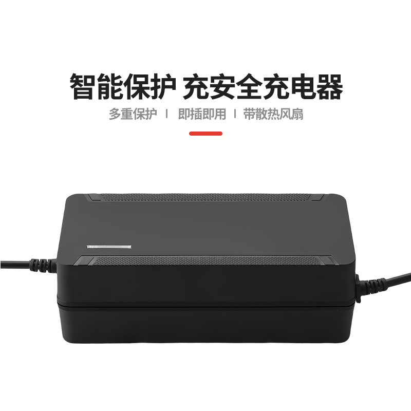 适用于爱玛电动车充电器电瓶车48V60V72V20AH铅酸锂电池充电适配 - 图0