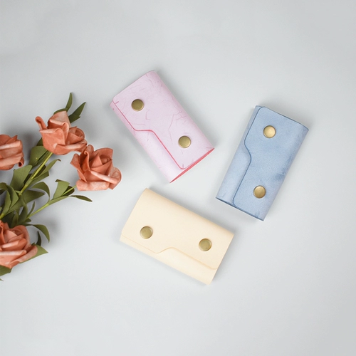 Оригинальная кожаная ключница ручной работы, модная камуфляжная сумка-органайзер, брелок, простой и элегантный дизайн