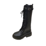 Martens, высокие сапоги, модные ботинки, универсальный ремень на платформе, коллекция 2022, премиум класс, широкий устойчивый каблук