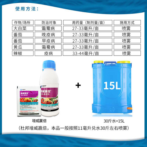 杜邦增威赢倍 31%噁酮·氟噻唑番茄葡萄霜霉病晚早疫病农药杀菌剂 - 图2