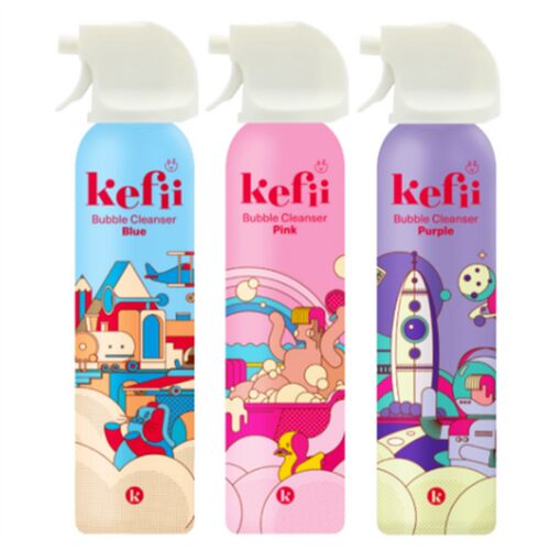 【韩国直邮】KEFII水果提取儿童浓密泡泡慕斯洗发沐浴二合一洗澡 - 图0