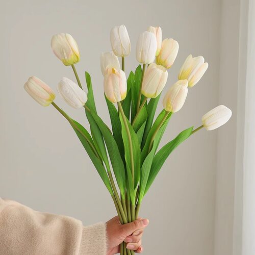 高档仿真花郁金香假花插花客厅摆设干花室内摆件装饰花拍照花束 - 图2