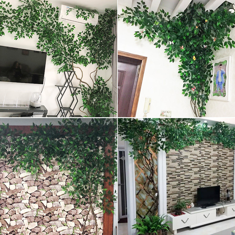 仿真榕树造景假树叶枯树藤绿叶藤条绿植墙门头橱窗服装店阳台装饰,淘宝优惠券,粉丝福利购,淘宝优惠卷