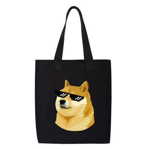 秀洛Doge柴犬CHEEMS网红傻狗帆布包托特包单肩包背包梵高星空联名 - 图0