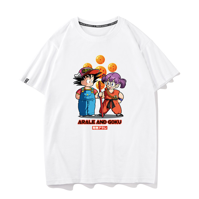 秀洛卡通动漫T恤阿拉蕾半袖男宽松情侣装纯棉潮动画衣服打底衫,淘宝优惠券,粉丝福利购,淘宝优惠卷