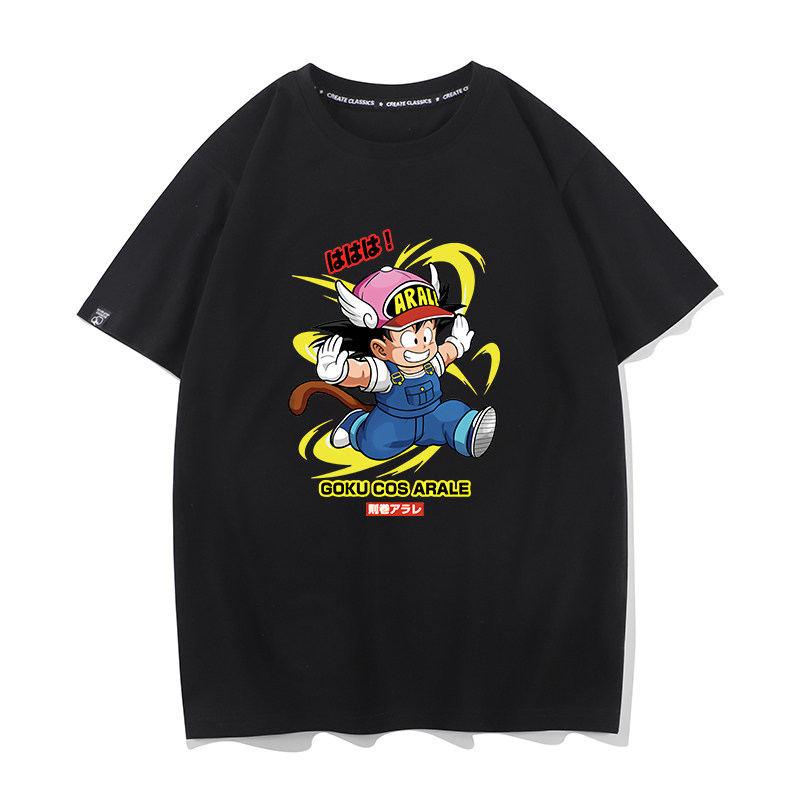 秀洛卡通动漫T恤阿拉蕾半袖男宽松情侣装纯棉潮动画衣服打底衫,淘宝优惠券,粉丝福利购,淘宝优惠卷