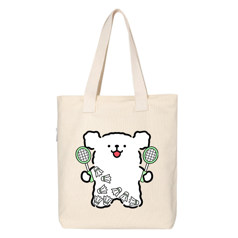 秀洛打羽毛球狗子背包单肩斜挎手提包帆布包托特包购物袋子托特包,淘宝优惠券,粉丝福利购,淘宝优惠卷