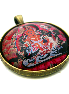 YC6310新款精品财宝天王唐卡佛牌吊坠藏地法会结缘饰品定做图案