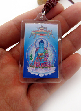 透明双面佛像吊坠亚克力
