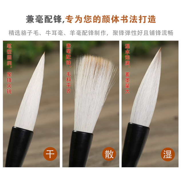 Lu Gong Shanghai Zhou Huchen Yan style regular script large character brush