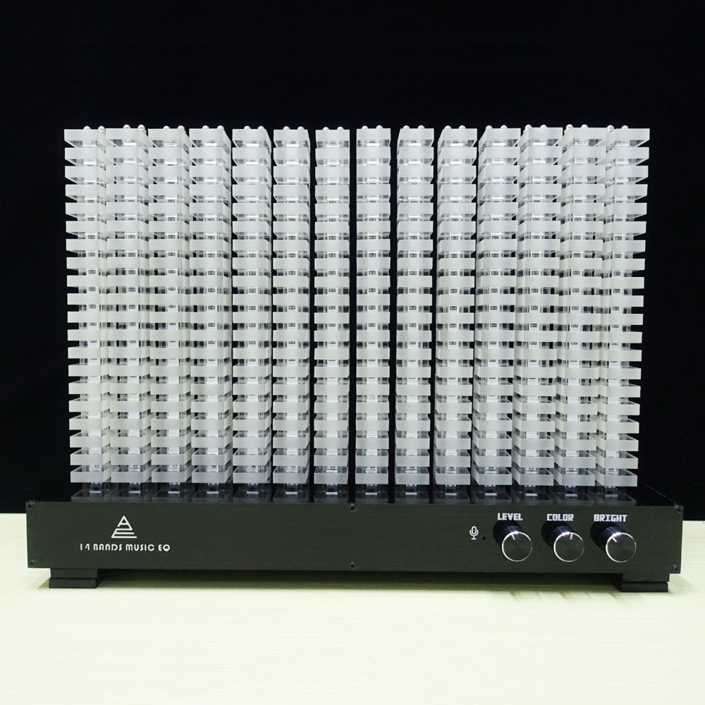 创意成品套件14段频谱分析仪电平指示音乐频谱灯LED节奏光柱幻彩 - 图0