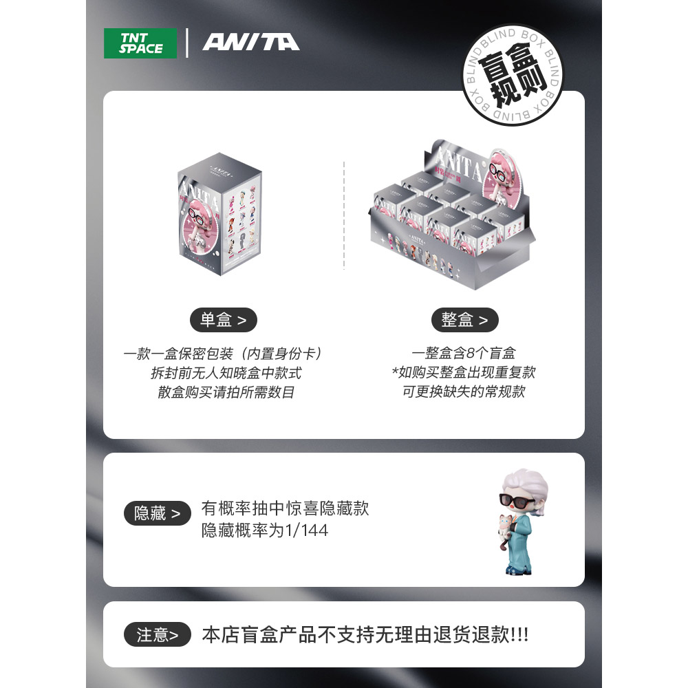 TNTSPACE 安妮塔ANITA3代时装周系列盲盒 时尚女郎公仔手办 - 图2