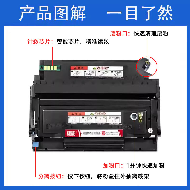 捷能适用奔图TL-5150粉盒BP5155DN BP5150DN打印机BM5155ADN BM5150ADN墨盒成像鼓鼓组件碳粉墨粉DL5150鼓架 - 图2