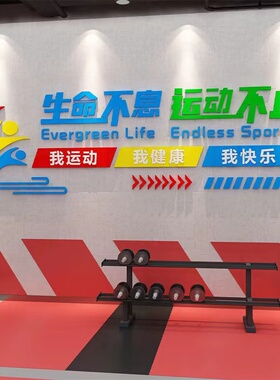 亚克力运动墙贴防水耐脏易安装