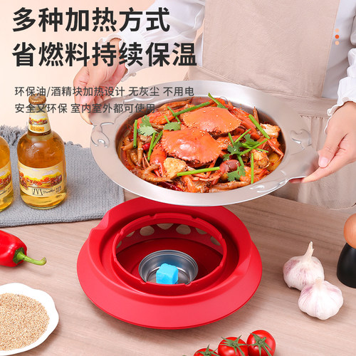 不锈钢老船长肉蟹煲锅牛蛙锅赖胖子蟹煲盆干锅商用餐厅酒精炉火锅 - 图1
