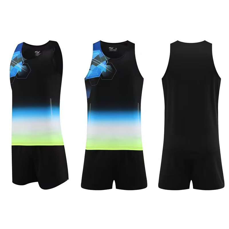 极速训练田径服套装男短跑马拉松背心比赛运动体考速干吸汗夏-图2