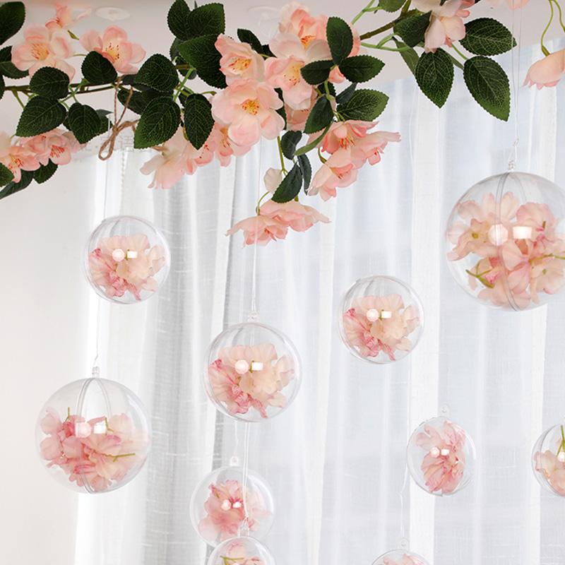 节日气氛装饰浪漫樱花爬藤橱窗背景墙布置高级感吊顶神器氛围软装 - 图2