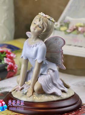 英国陶瓷人物生日蝴蝶乔迁礼品